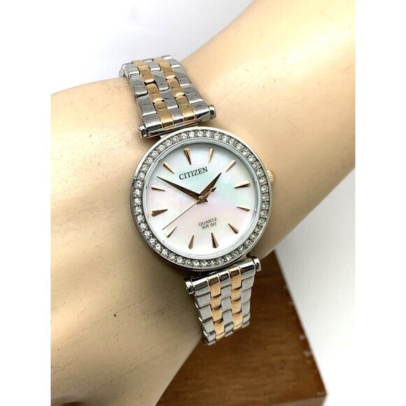 Citizen Womens Watch ER0216-67D Quartz White Mother of Pearl Dial Two Tone Steel - Picture 6 of 14